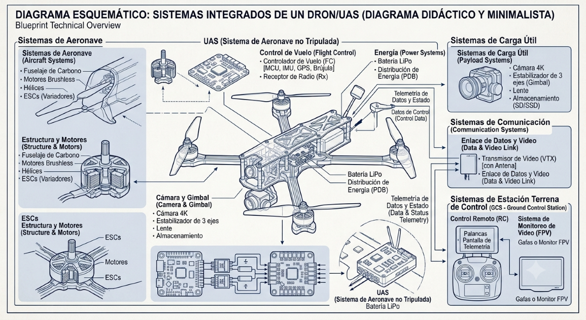 Sistema UAS drone profesional España